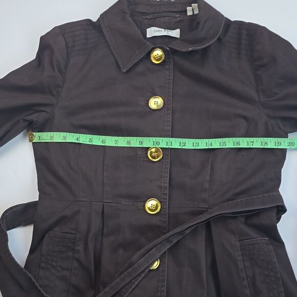 Zara Basic Solid Brown Trenchcoat Size XL‎ - Picture 8 of 11